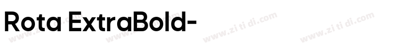 Rota ExtraBold字体转换